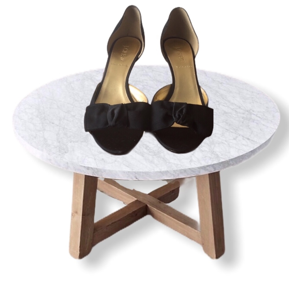 J.Crew Dor’sday Black Kitten Heels with Bow
